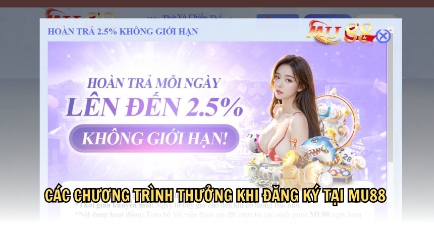 Những hình thức hoàn tiền cược tại MU88